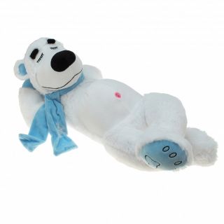 Obrázek z Lední medvěd ležící se šálou plyš 45cm (2) 